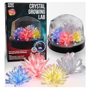 Light up Crystal Growing Kit -Grow 4 Large Crystals Light up Display Dome(010)